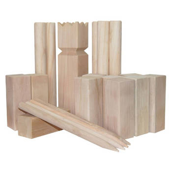 Outdoor Play Kubb XL werpspel hout 22-delig