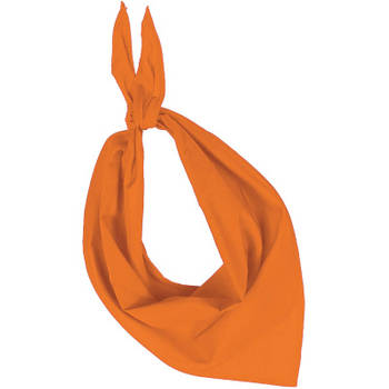 Oranje basic bandana/hals zakdoeken/sjaals/shawls voor volwassenen - Bandana's
