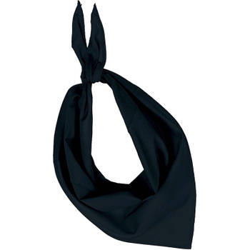 Zwarte basic bandana/hals zakdoeken/sjaals/shawls voor volwassenen - Bandana's
