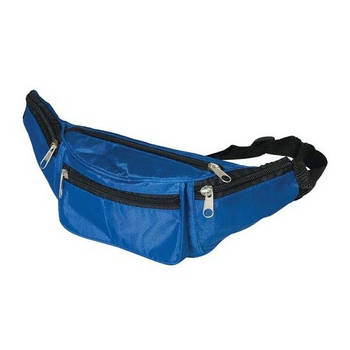 Festival polyester heuptasje documentenhouder blauw 29 x 10 x 6 cm - Heuptassen