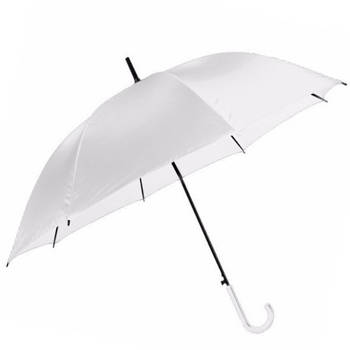 Grote paraplu in het wit 106 cm - Paraplu's