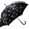 Paraplu zwart met zilveren sterren 85 cm - Paraplu's