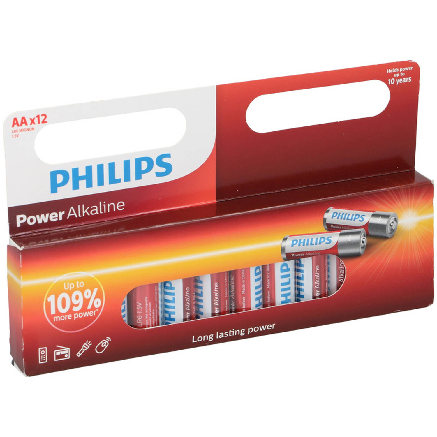 Set van 36 Philips AA batterijen LR6 1.5 V - Penlites AA batterijen