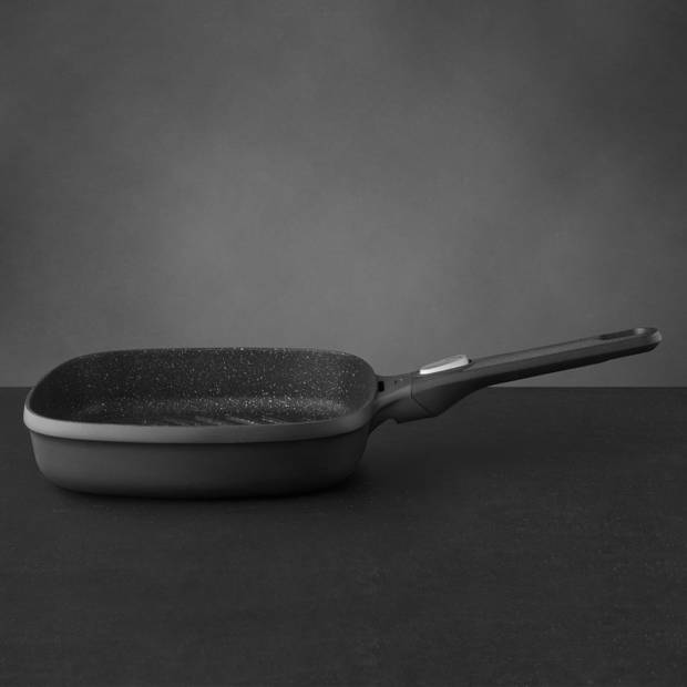 BergHOFF Gem Grillpan met afneembaar handvat - zwart - 24 x 24 cm