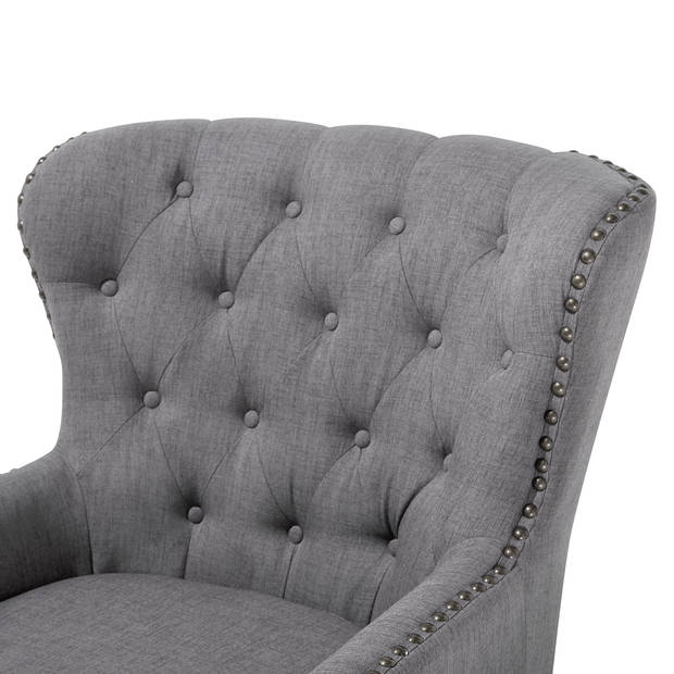 Beliani VIBORG II - Fauteuil-Grijs-Polyester