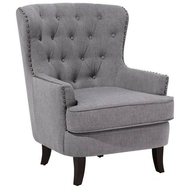 Beliani VIBORG II - Fauteuil-Grijs-Polyester