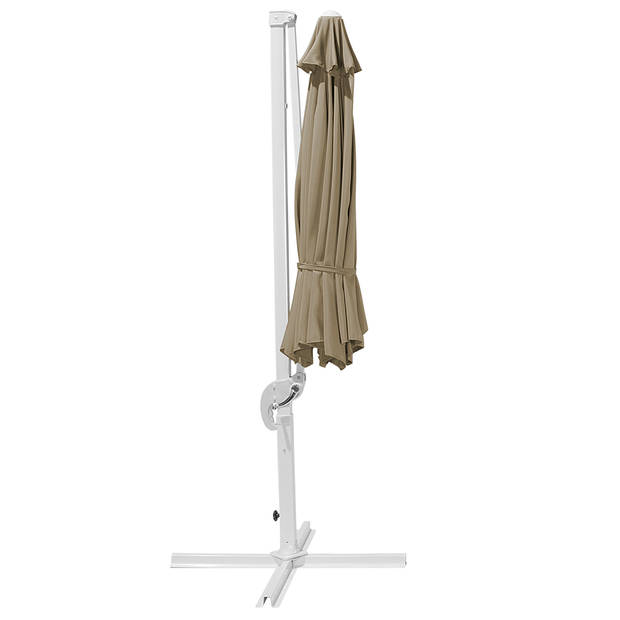 Beliani SAVONA - Cantilever parasol-Beige-Polyester