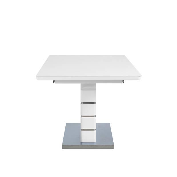 Beliani HAMLER - Eettafel-Wit-MDF, Veiligheidsglas