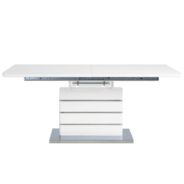 Beliani HAMLER - Eettafel-Wit-MDF, Veiligheidsglas