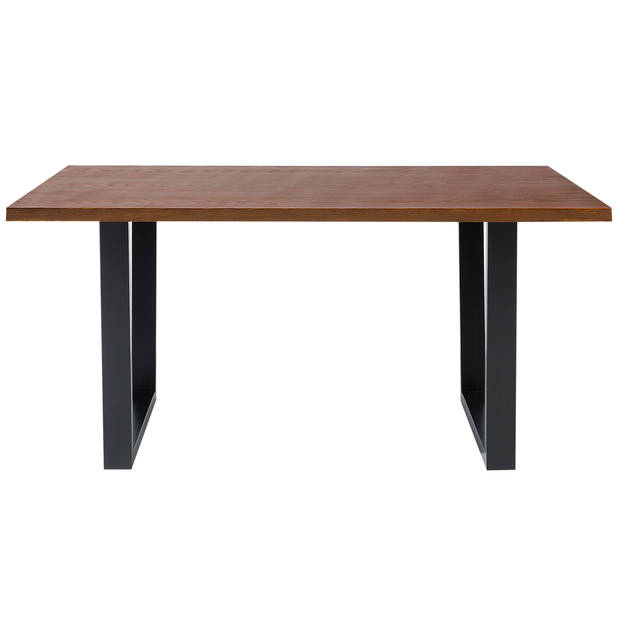 Beliani AUSTIN - Eettafel-Donkere houtkleur-MDF