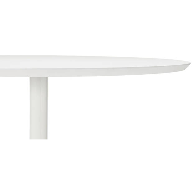 24Designs Ronde Witte Eettafel Elin - 120 Cm 4 Personen X Hoogte 75,5 Cm - Wit