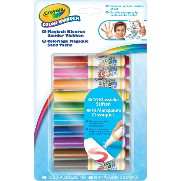 Crayola Color Wonder mini-viltstiften junior 10-delig