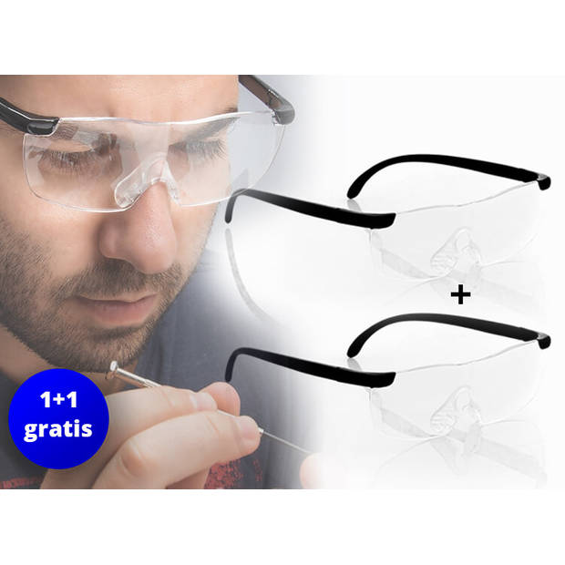 Vergrotende brillen - 2 Stuks - Vergroot tot ca. 160% - Handig voor lezen