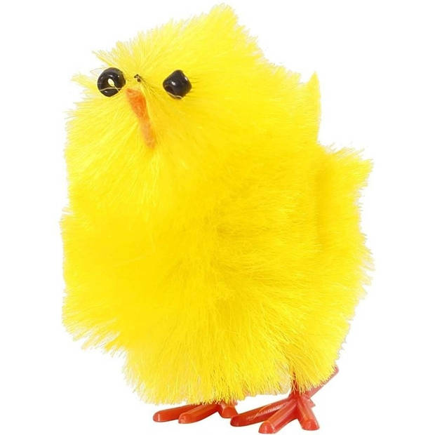 Pluche kippen/hanen knuffel van 20 cm met 12x stuks mini kuikentjes 3 cm - Feestdecoratievoorwerp
