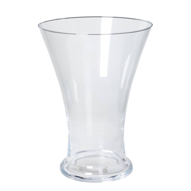 Bloemen boeket uitlopende vaas glas 30 cm - Vazen