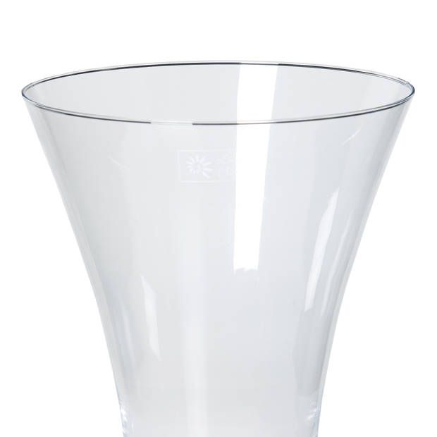 Bloemen boeket uitlopende vaas glas 25 cm - Vazen