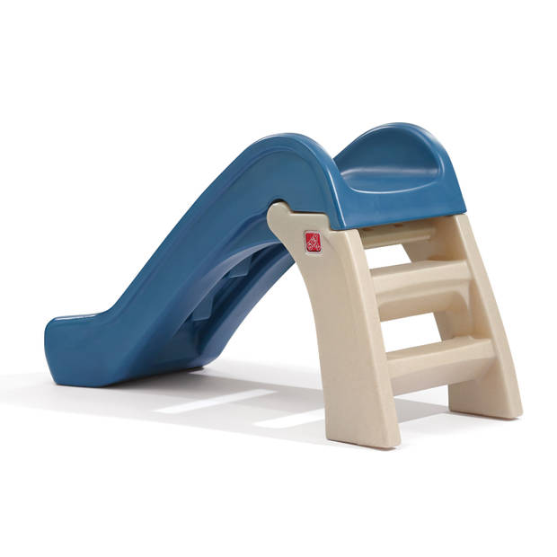 Step2 Glijbaan Play & Fold Jr. in blauw Losse kunststof glijbaan opvouwbaar voor peuter / kind van 2 tot 6 jaar