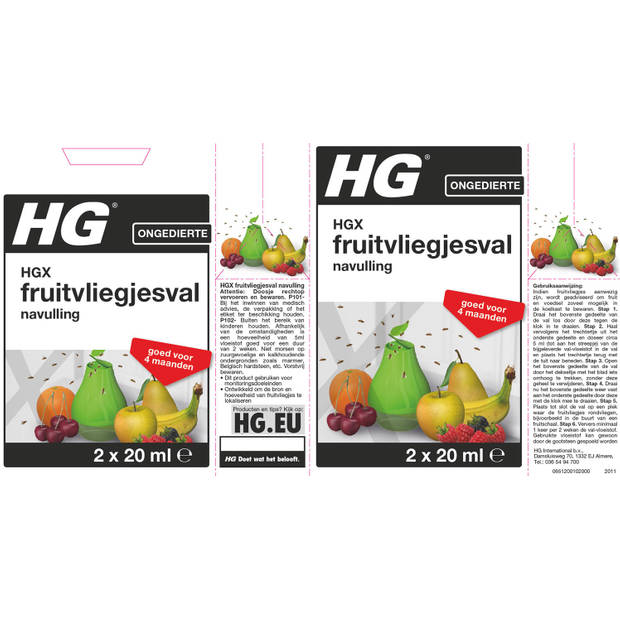 HGX fruitvliegjesval navulling 40 ml