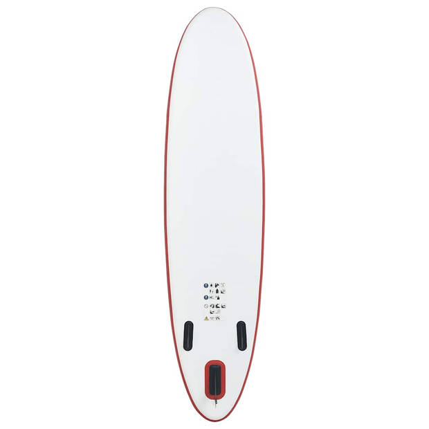 vidaXL Stand Up Paddleboardset opblaasbaar rood en wit