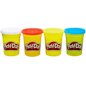 Play-Doh kleiset Classic 4-delig wit/rood/geel/blauw