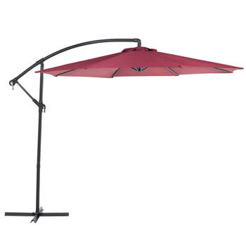 Beliani RAVENNA - Cantilever parasol-Rood-Polyester