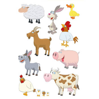 3x Boerderij dieren stickervellen met 9 stickers - Stickers