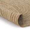 The Living Store Tapijt Ronde Jute - 90 cm - Natuurlijke toon - Handgemaakt