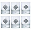 Whisky tumbler glazen - 12x - Disco serie - transparant - 290 ml - Whiskeyglazen
