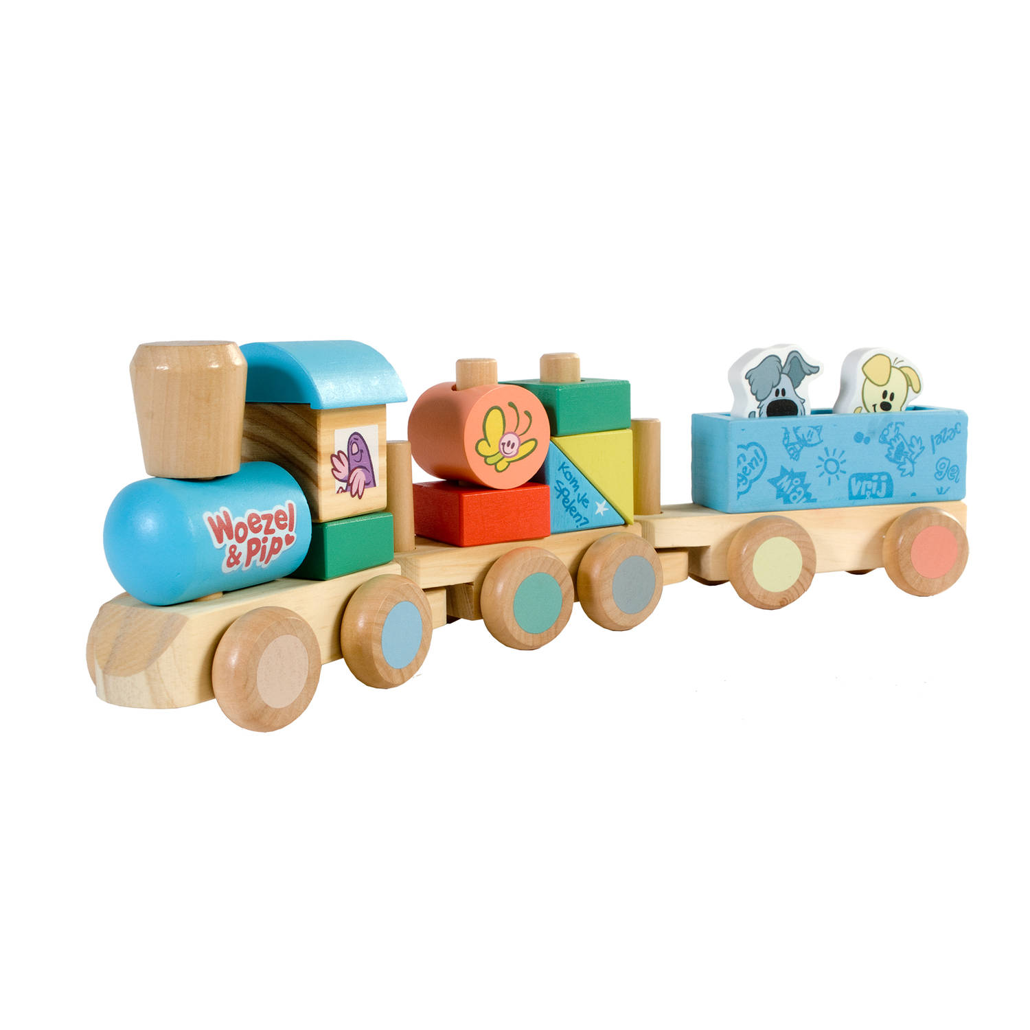 Woezel & Pip houten trein*