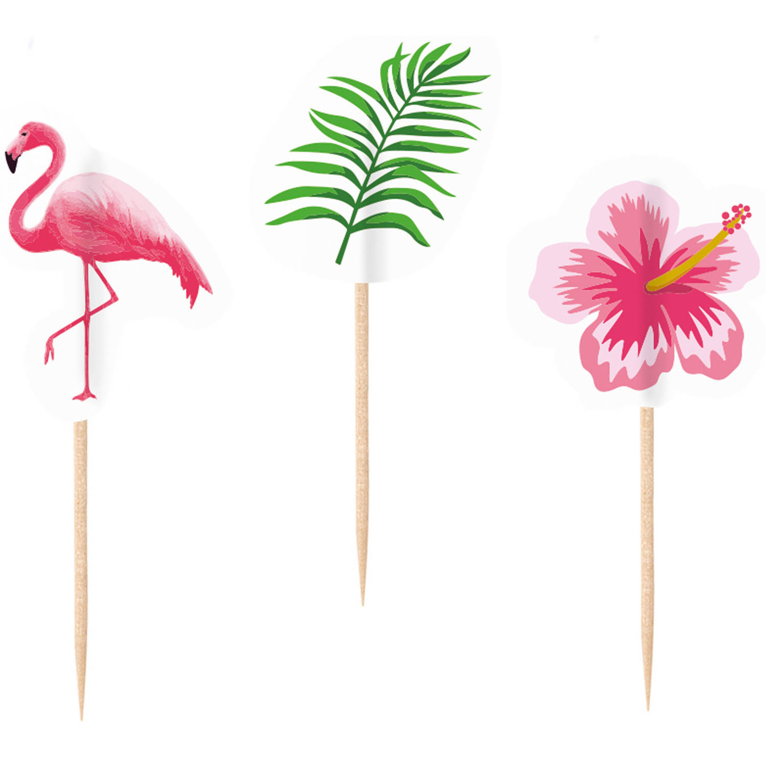 Amscan partyprikkers Flamingo Paradise 20 stuks