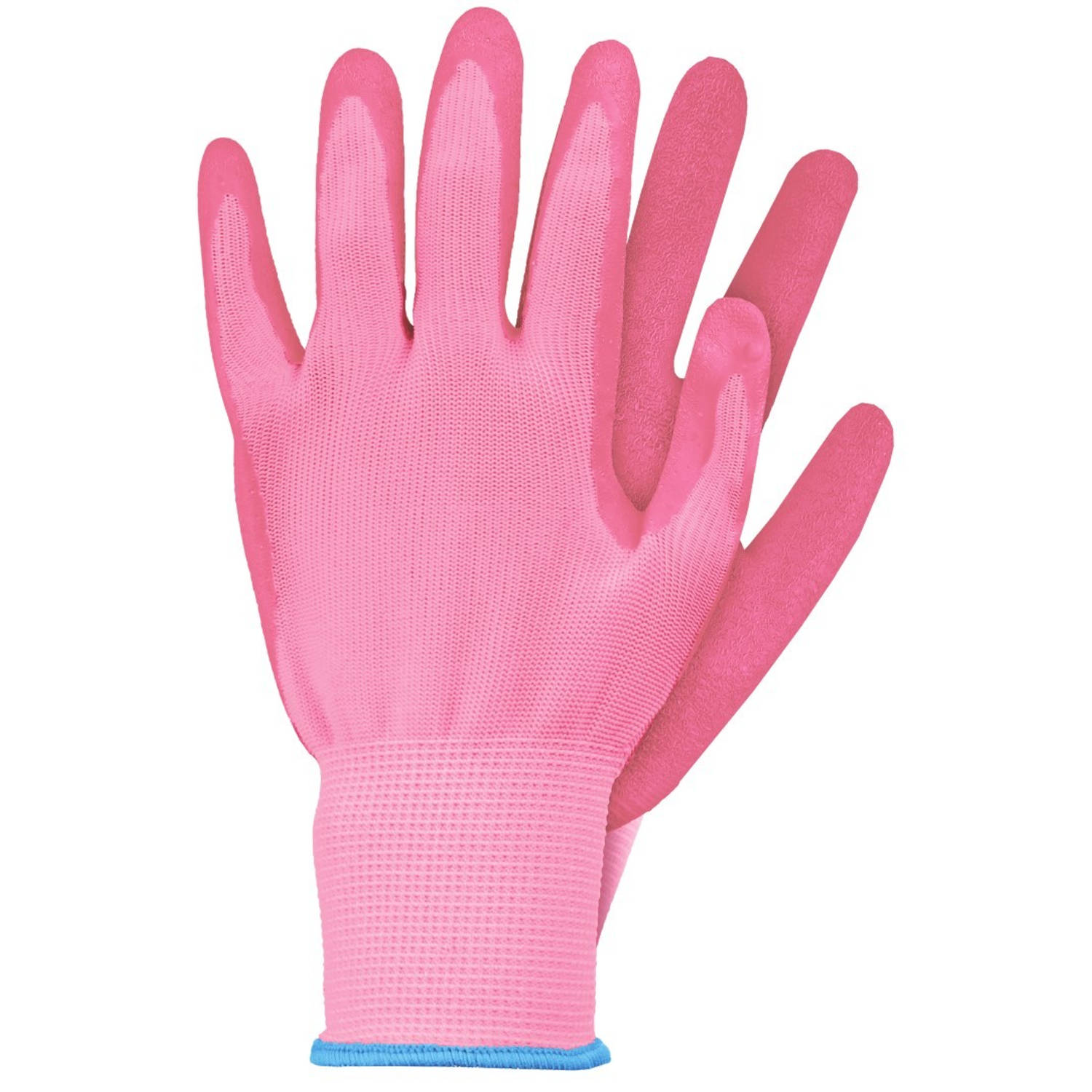 Werkhandschoenen latex roze M