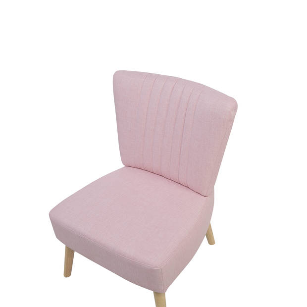 Beliani VAASA - Fauteuil-Roze-Polyester