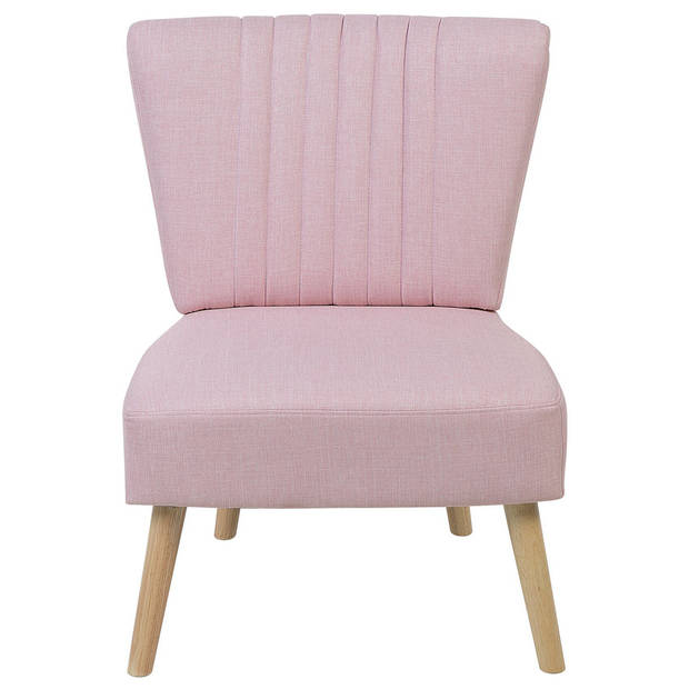 Beliani VAASA - Fauteuil-Roze-Polyester