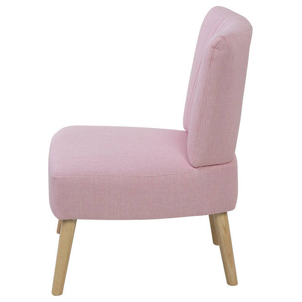 Beliani VAASA - Fauteuil-Roze-Polyester