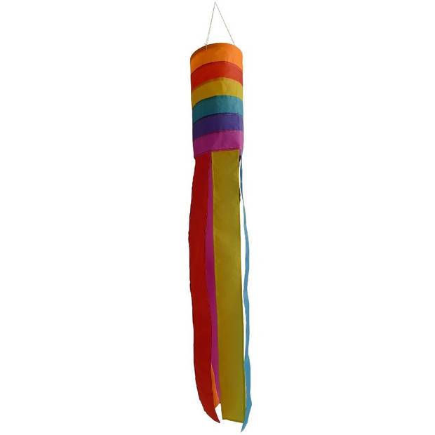 Rhombus vlieger Wind Sock 60 cm junior nylon multicolor