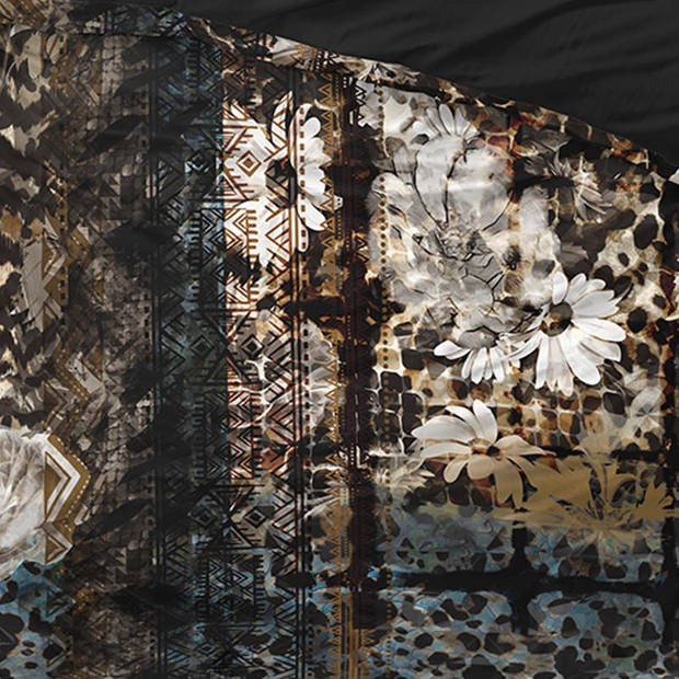 Dreamhouse Bedding Aluna dekbedovertrek - 2-persoons (200x200/220 cm + 2 slopen) - Katoen satijn - Brown