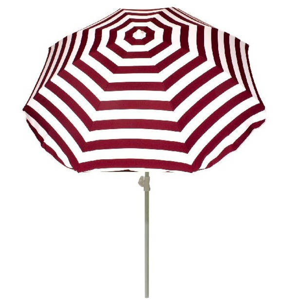 Summertime parasol rood / wit 180 cm
