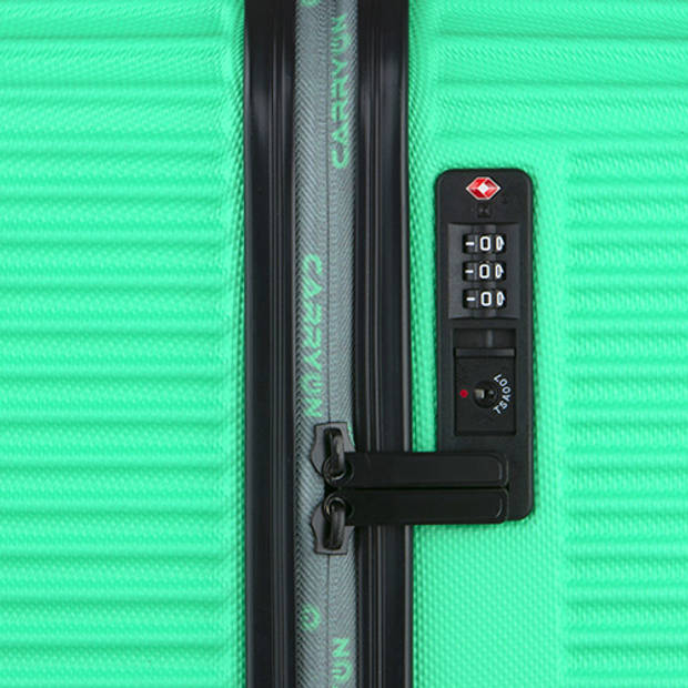 CarryOn Connect TSA Kofferset - Trolleyset 2-delig - OKOBAN en Orginaser - Groen