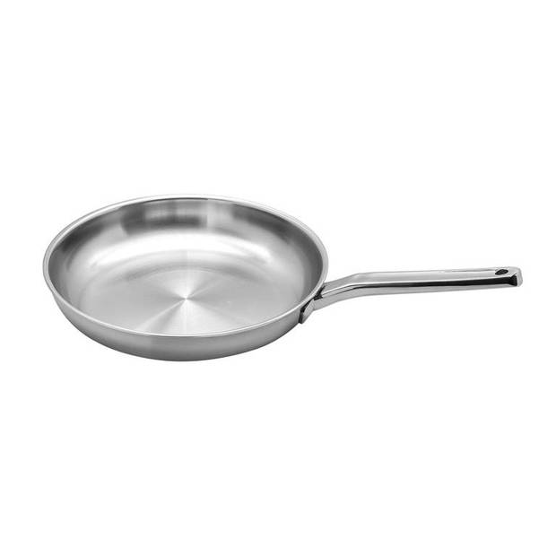 Cookai koekenpan 24 cm RVS/aluminium zilver