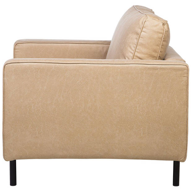 Beliani SAVALEN - Fauteuil-Beige-Kunstleer