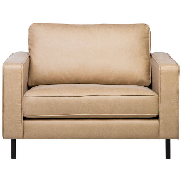 Beliani SAVALEN - Fauteuil-Beige-Kunstleer