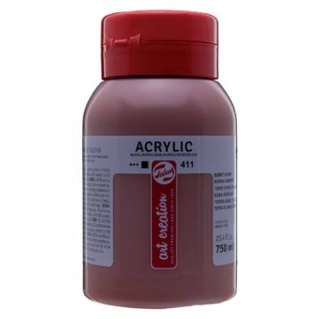 Talens Art Creation acrylverf flacon van 750 ml, sienna gebrand