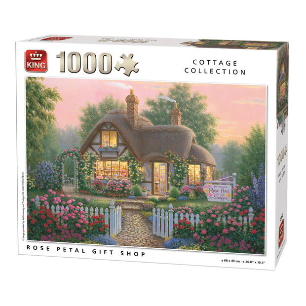 King puzzel Cottage Collection rose petal gift shop - 1000 stukjes