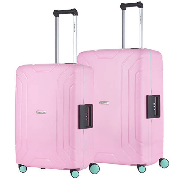 CarryOn Steward TSA Kofferset - 2 delige trolleyset - Met vaste sloten - Licht Roze