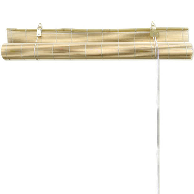 The Living Store Bamboe Rolgordijn - 150 x 220 cm - Privacy en lichtdoorlatend - Neutrale kleur