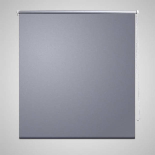 vidaxL Rolgordijn verduisterend 120x175 cm grijs