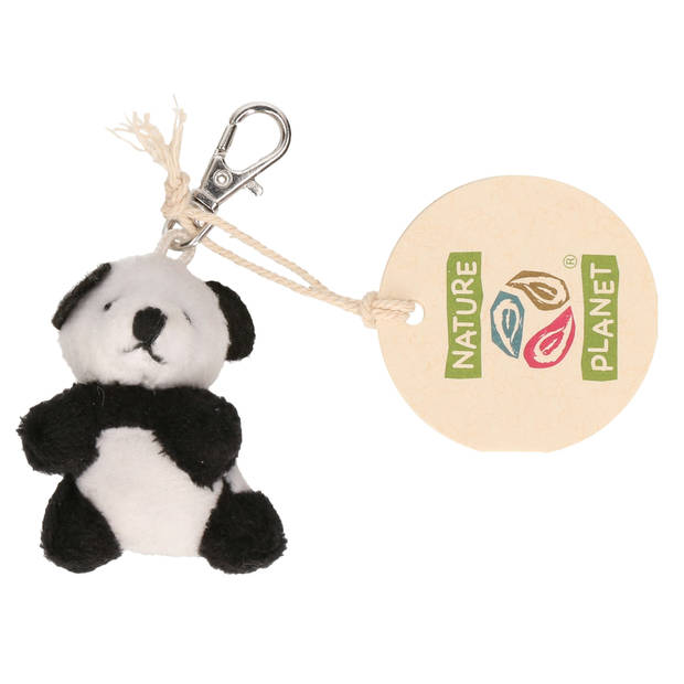 Pluche sleutelhangers Pandabeer knuffel 5 cm - Knuffel sleutelhangers