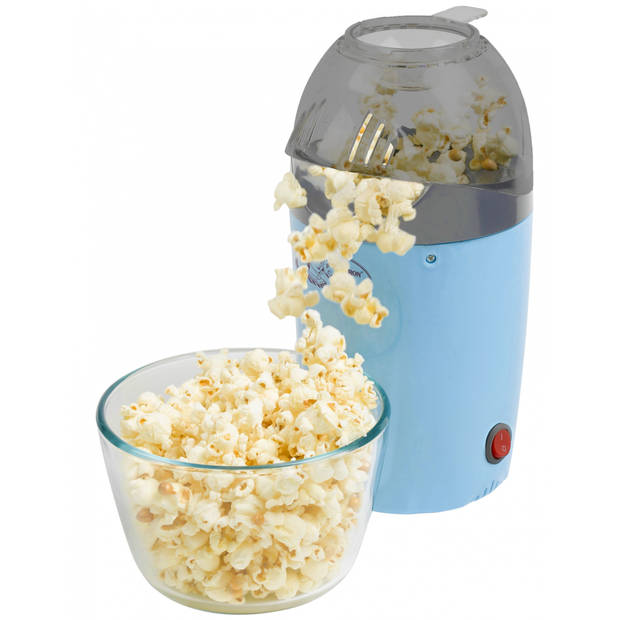 Bestron popcornmachine 1200W 26,8 x 14,8 cm aluminium blauw