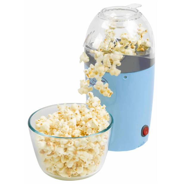 Bestron popcornmachine 1200W 26,8 x 14,8 cm aluminium blauw