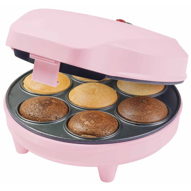 Bestron cupcakemaker 27,5 cm RVS roze